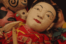 Marionetas de madera china, objetos de decoración