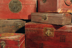 Cajas de madera china - baúles chinos - lámparas de china