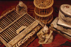 Objetos chinos de hueso - marfil chino y decoración asiática 