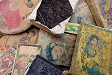 Ladrillos antiguos de té Pu-Erh prensado de Yunnan