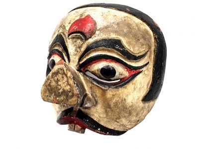 Antigua máscara de Java - Teatro indonesio - Máscara topeng javanesa - Payaso
