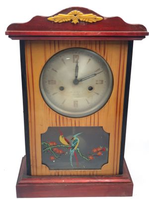 Antiguo reloj chino - péndulo chino - Haidu - Aves del paraíso