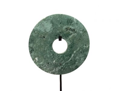 Bi-Scheibe aus Jade 15cm -Grün