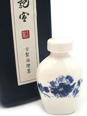 Botella de porcelana - Tinta china liquida - 35ml - flores