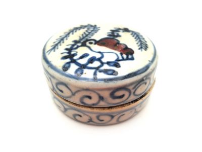 Caja pequeña de porcelana china - Pájaro
