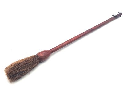 Cepillo chino antiguo - Madera - mango marrón y cabello oscuro