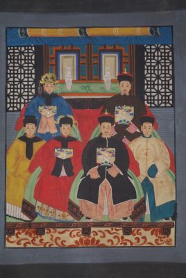 Chinesische Ahnenbilder Qing-Dynastie XX Personen