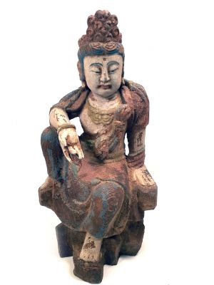 Chinesische Holz Statue - Chinesische Göttin