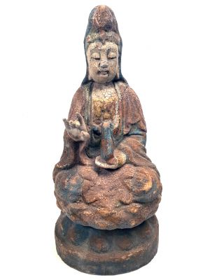 Chinesische Holz Statue GuanYin