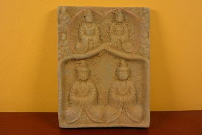 Chinesischen Terrakotta-Platte 4 Buddha