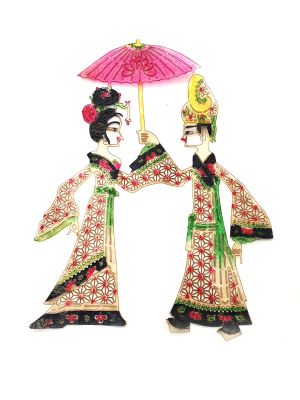 Chinesisches Theater - Marionetten Figur - der Sonnenschirm