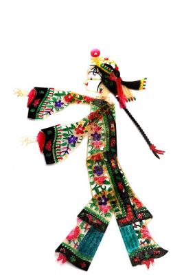 Chinesisches Theater - Marionetten Figur - Frau - Vielfarbig