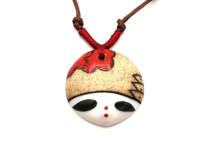 Colección de cabezas cerámica asiática - Collar - Corea del Sur