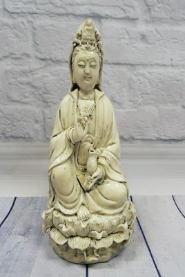 Estatua China Blanca - Porcelana Dehua - Diosa