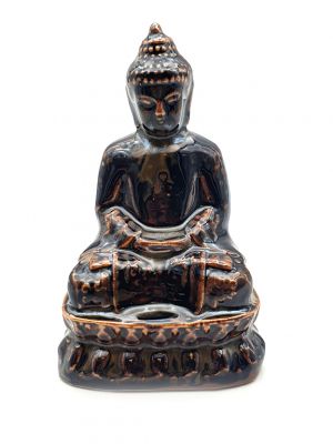 Estatua China de Porcelana - Buda - Marrón