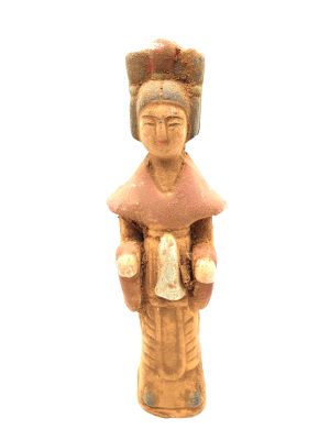 Estatua china - Terracota - Dama de la corte Tang - Flauta