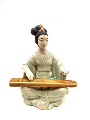 Estatua de porcelana - El músico - Guzheng