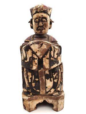 Estatua votiva china antigua - Dinastía de Qing - Hombre chino