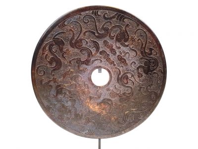 Grande disco Bi de Jade 30cm Animales míticos