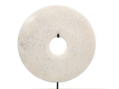 Grande disco Bi de Jade 30cm Blanco