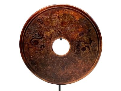 Grande disco Bi de Jade 30cm Mitologia china