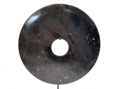 Grande disco Bi de Jade 40cm - Negro