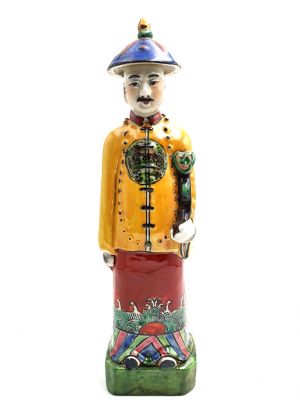 Chino mandarín estatua policromada De pie