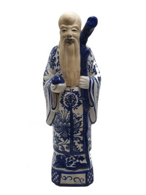 Mandarin Porzellan Statue Chinesischen Vorfahren