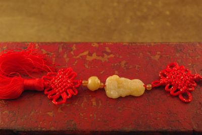 Feng Shui Chino de Jade Buda rojo