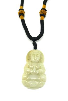 Colgante de Jade Buddha Blanco