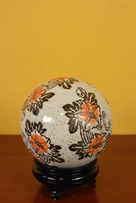 Porcelana Bola China Naranjas Flores