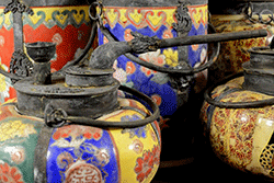 Pipas de agua chino en porcelana