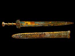 Espadas chinas de teatro de bronce - Accesorio de teatro