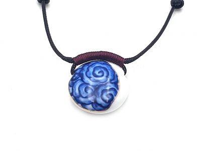 Keramik Schmuck Paradise Kollektion Halskette Tibetische Wolke - Rund