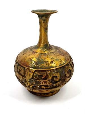 Kleine chinesische Bronzevase - Gold