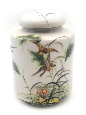 Kleine Chinesische Vase Porzellan - Farbig - Die Enten