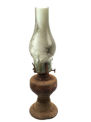 Lámpara de queroseno china antigua - Principios del siglo XX