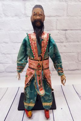 Marioneta del teatro chino antiguo - provincia de Fujian - El comerciante extranjero