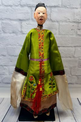 Marioneta del teatro chino antiguo - provincia de Fujian - Hombre / bailarina