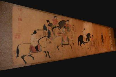 Muy Gran Escena chino Pintura Guerreros a caballo