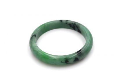 Pulsera Jade - Brazalete del Clase A 5 8cm - Verde manchado