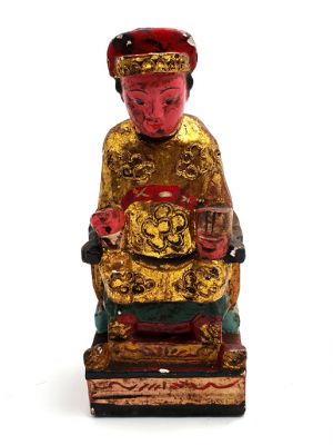 Reproducción antigua - Pequeña Estatua china - Madre de la familia